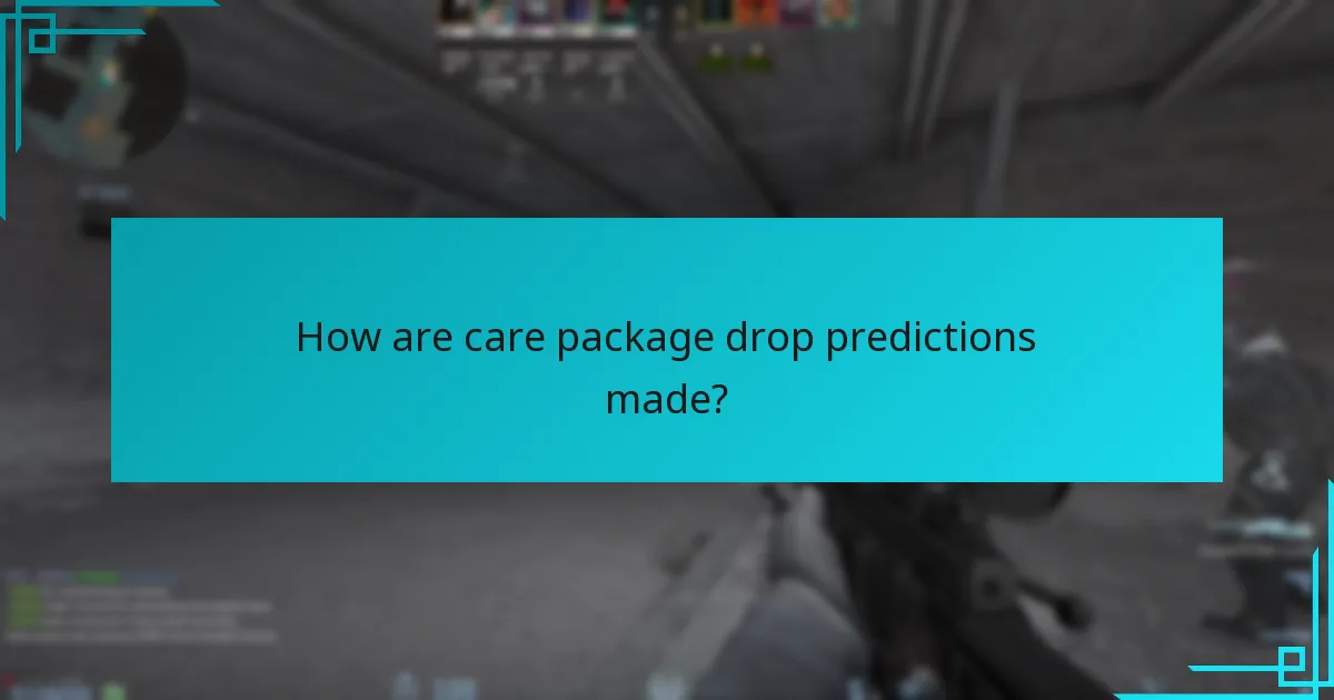 How are care package drop predictions made?