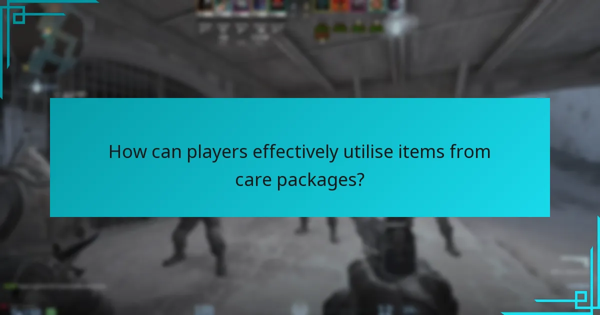 What items can players expect in the care packages?