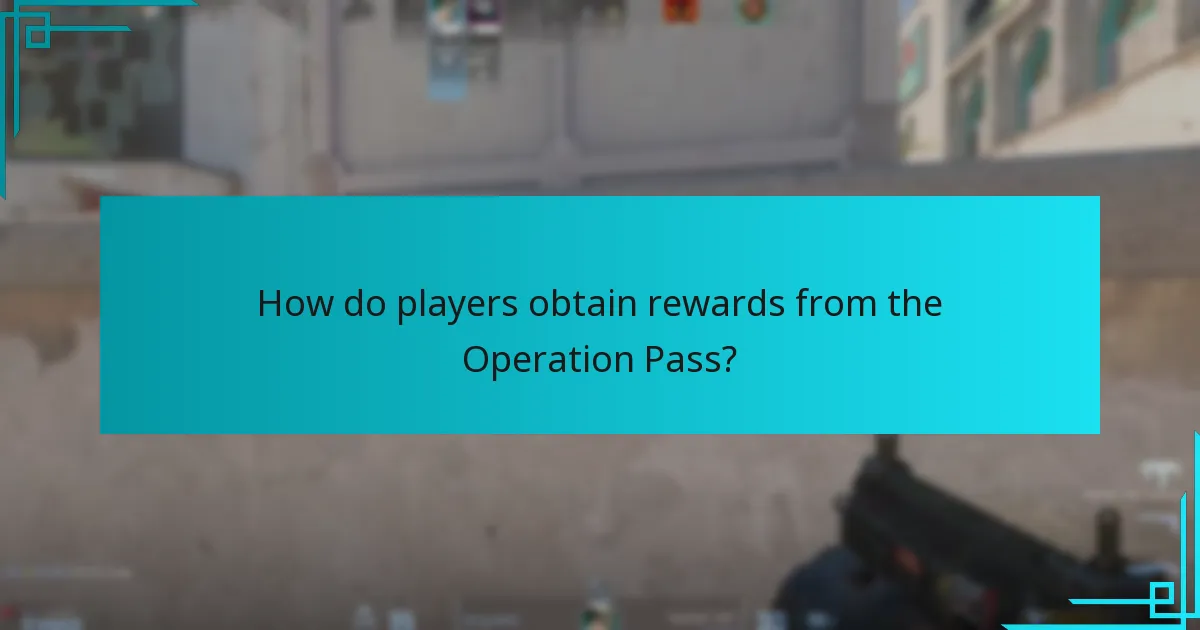 How do players obtain rewards from the Operation Pass?