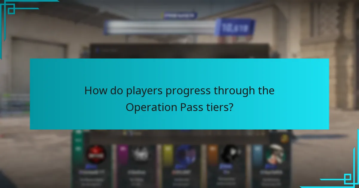 How do players progress through the Operation Pass tiers?