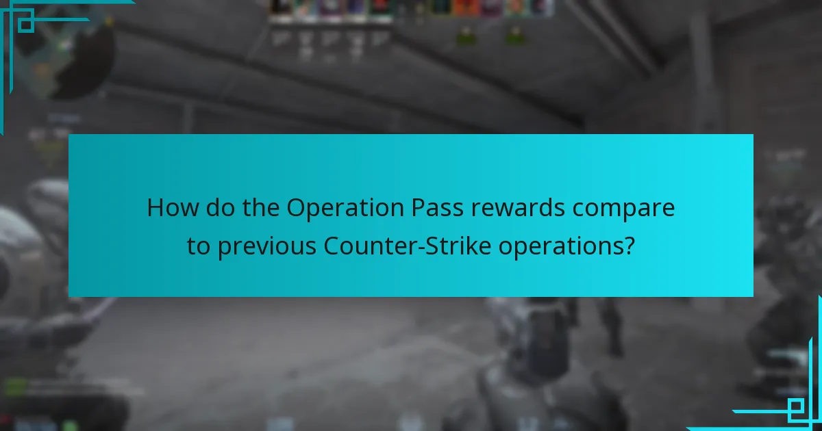 How do the Operation Pass rewards compare to previous Counter-Strike operations?