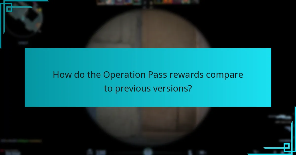 How do the Operation Pass rewards compare to previous versions?