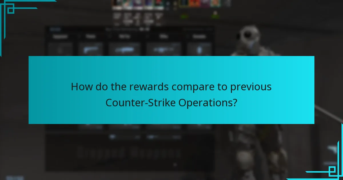 How do the rewards compare to previous Counter-Strike Operations?