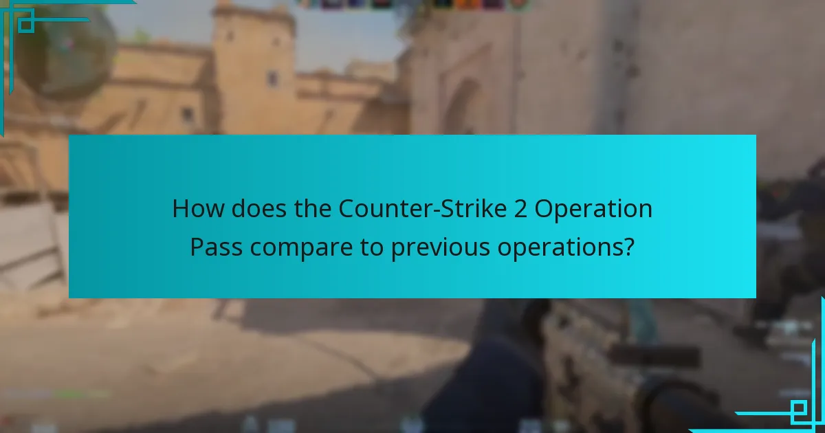 How does the Counter-Strike 2 Operation Pass compare to previous operations?