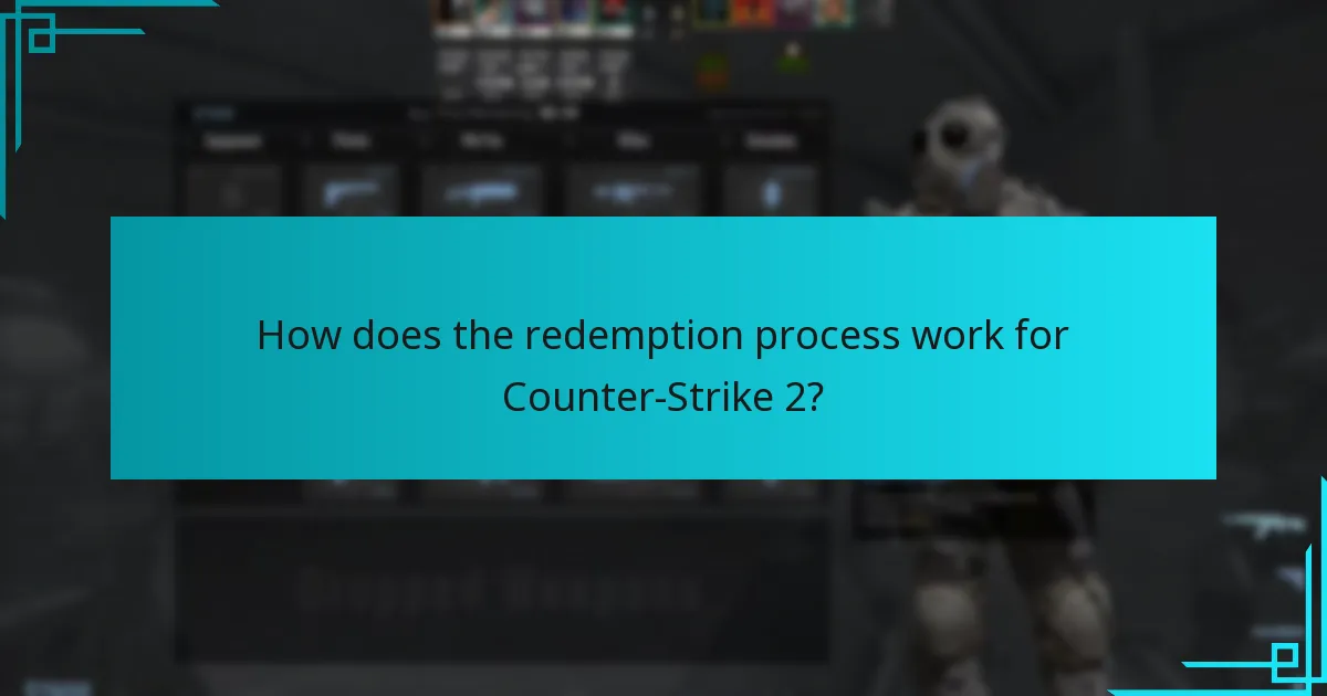 How does the redemption process work for Counter-Strike 2?