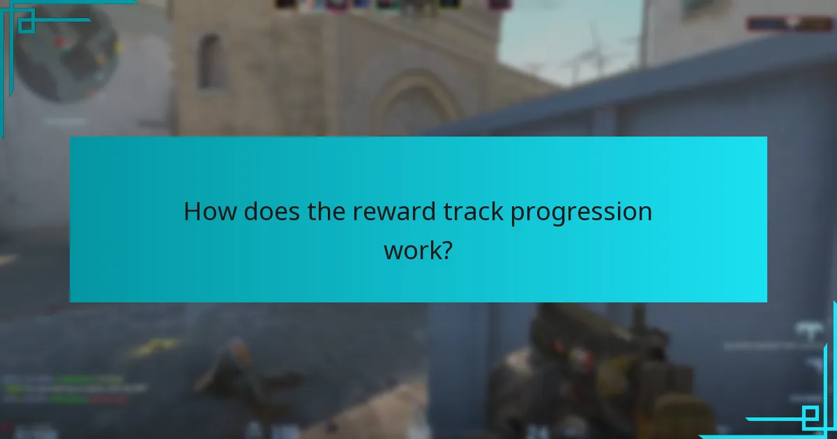 How does the reward track progression work?