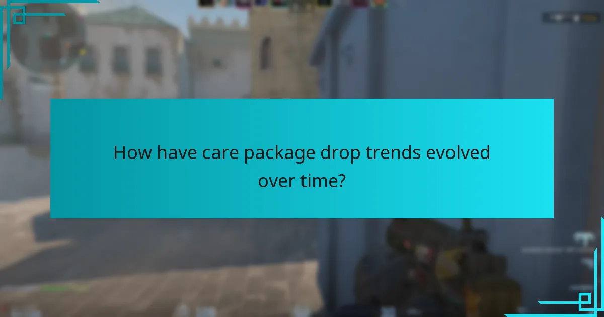 How have care package drop trends evolved over time?