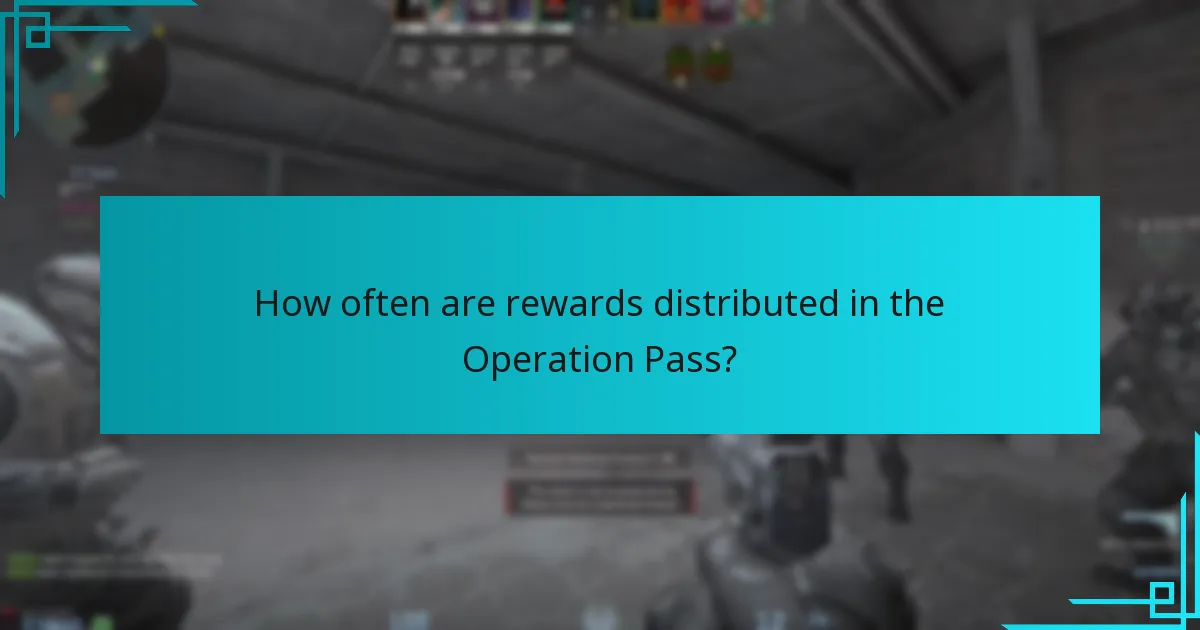How often are rewards distributed in the Operation Pass?