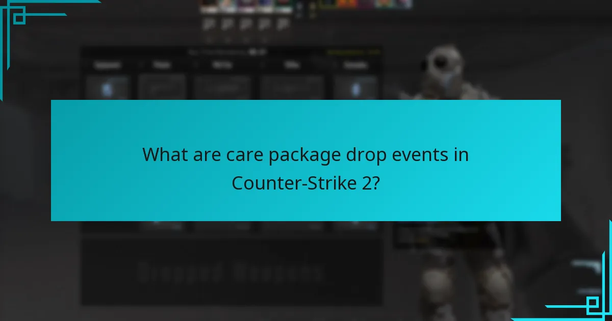 What items are included in care packages?