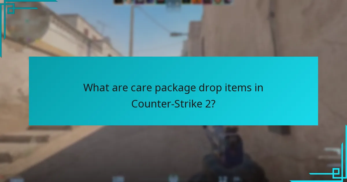 How can players effectively use care package items?