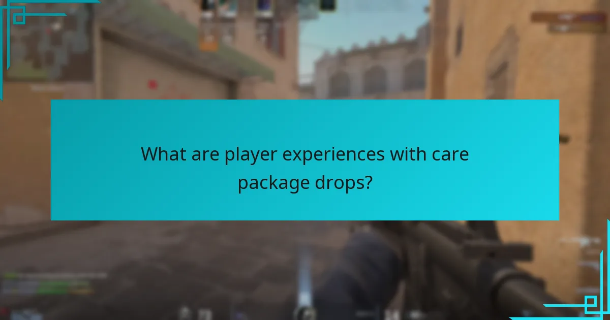 What statistical data is available on care package drops?