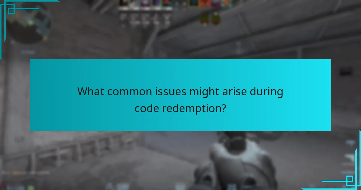 What common issues might arise during code redemption?