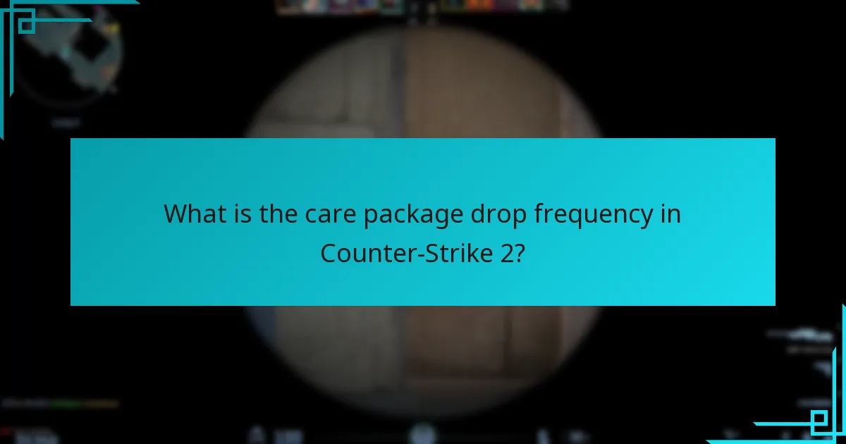 How does care package drop frequency compare to other games?