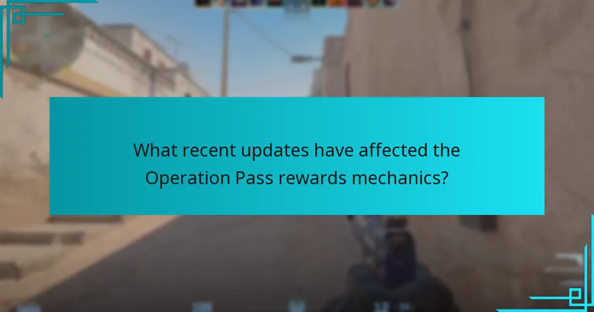 What recent updates have affected the Operation Pass rewards mechanics?
