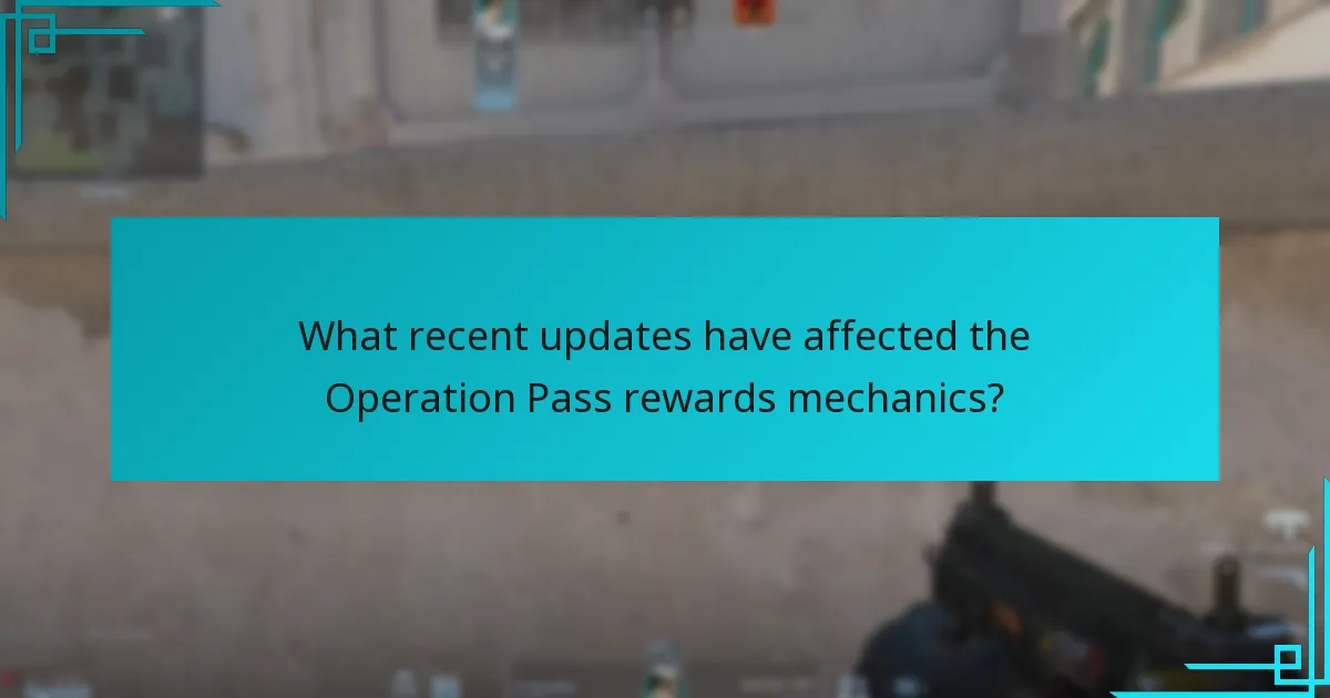 What recent updates have affected the Operation Pass rewards mechanics?