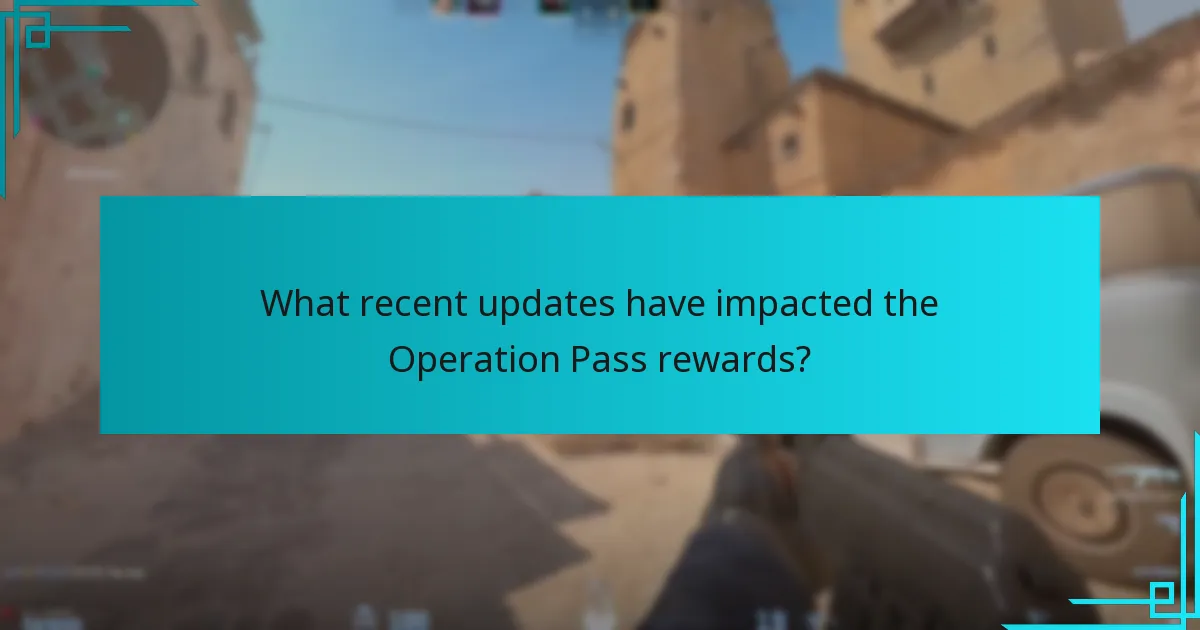 What recent updates have impacted the Operation Pass rewards?