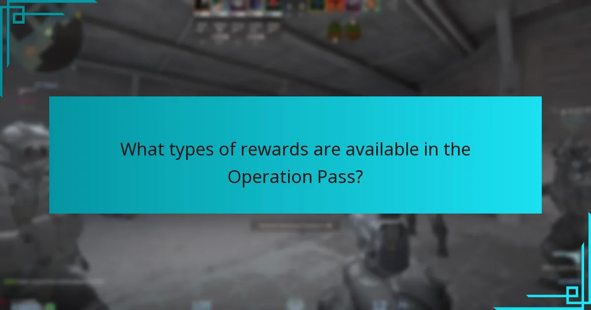 What types of rewards are available in the Operation Pass?